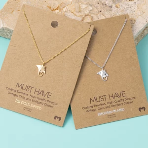 Stingray Pendant Necklace With Cz Eyes