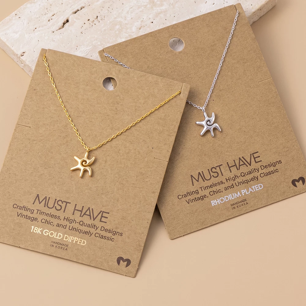 Swirl Starfish Pendant Necklace