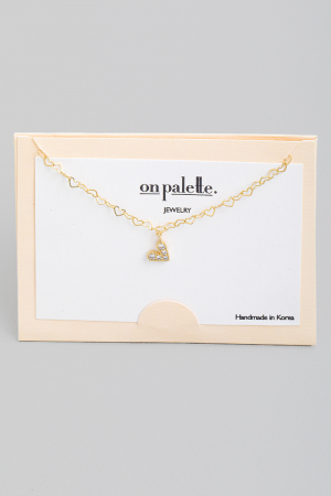 Heart Chain Link Charm Necklace