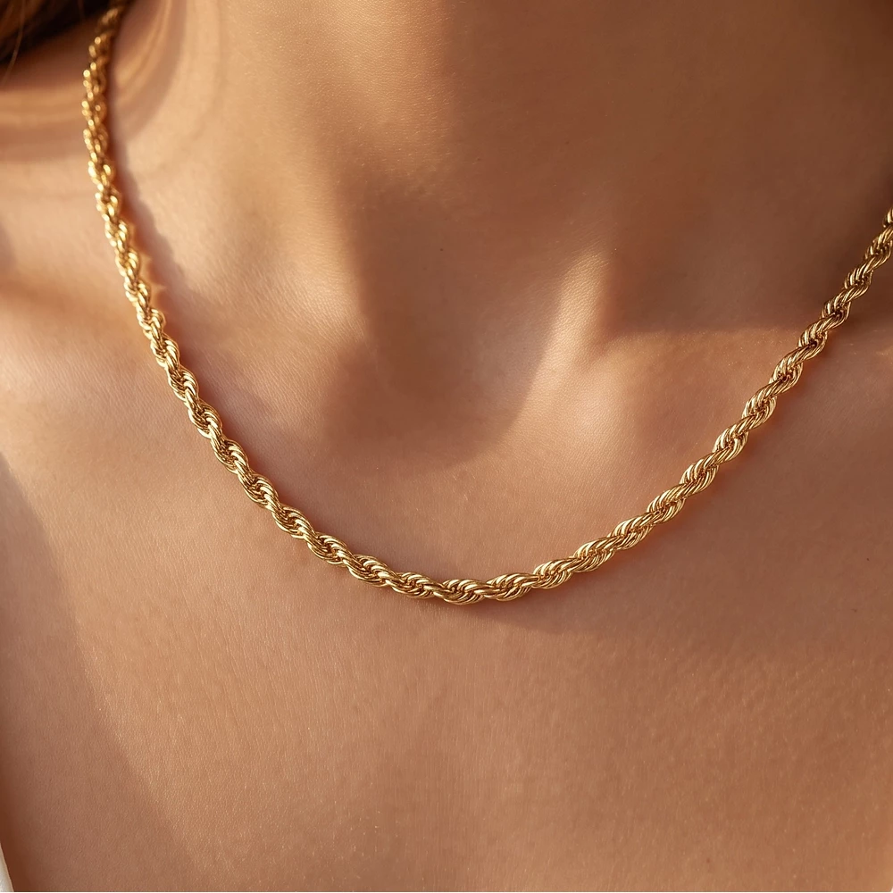 Twisted Rope Chain Necklace
