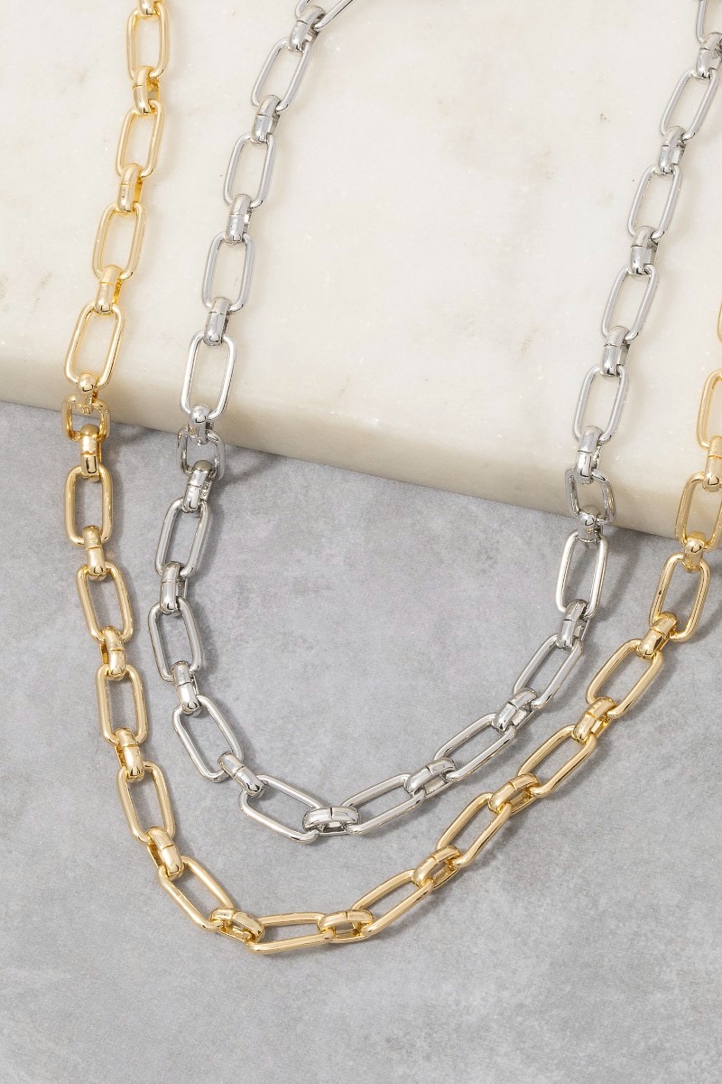 Paperclip Chain Link Chain Necklace