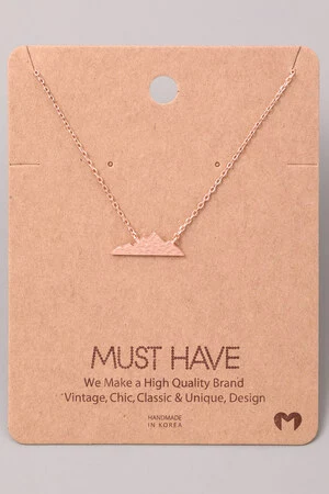 Hammered Mountain Pendant Necklace