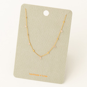 Dainty Mix Bead Charm Necklace