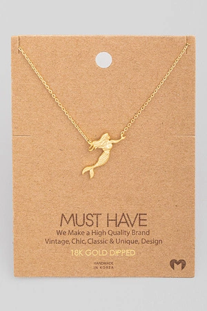 Swimming Mermaid Necklace