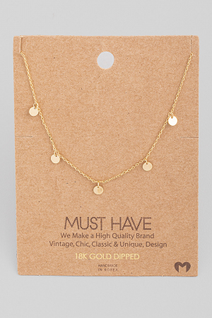 Multi Mini Coin Charm Necklace