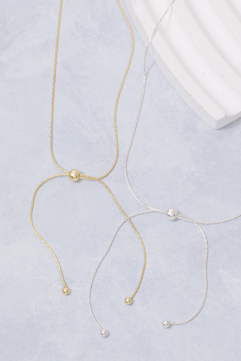 Dainty Chain Adjustable Knot Necklace