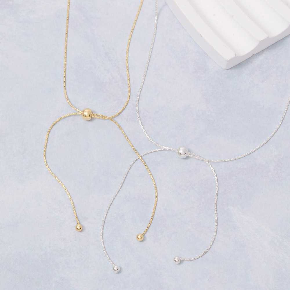 Dainty Chain Adjustable Knot Necklace