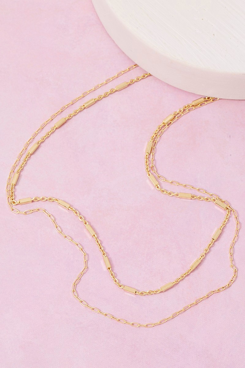 Double Chain Link Necklace
