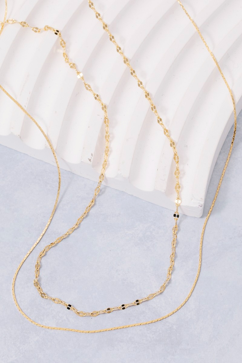 Layered Dainty Chain Link Necklace
