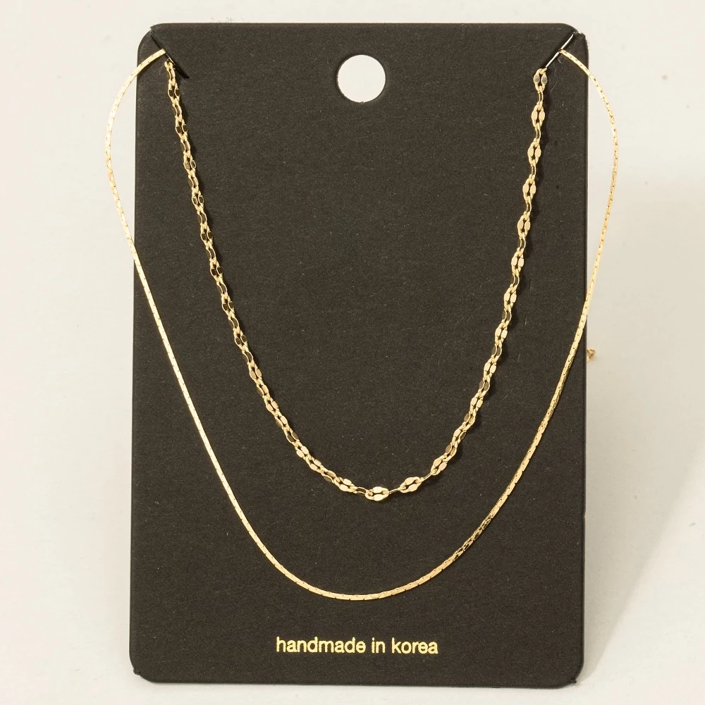 Layered Dainty Chain Link Necklace