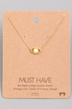 Dainty Opal Eye Pendant Necklace