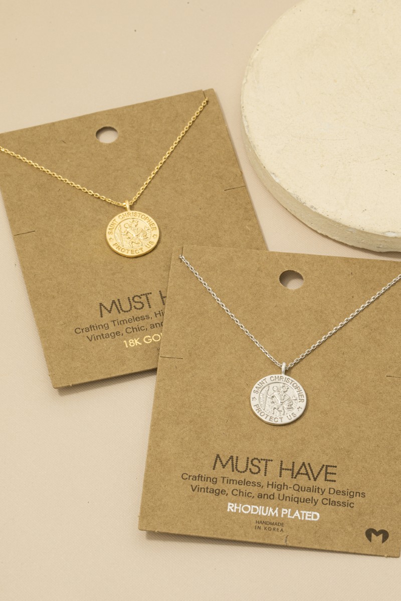 Mini Saint Christopher Necklace