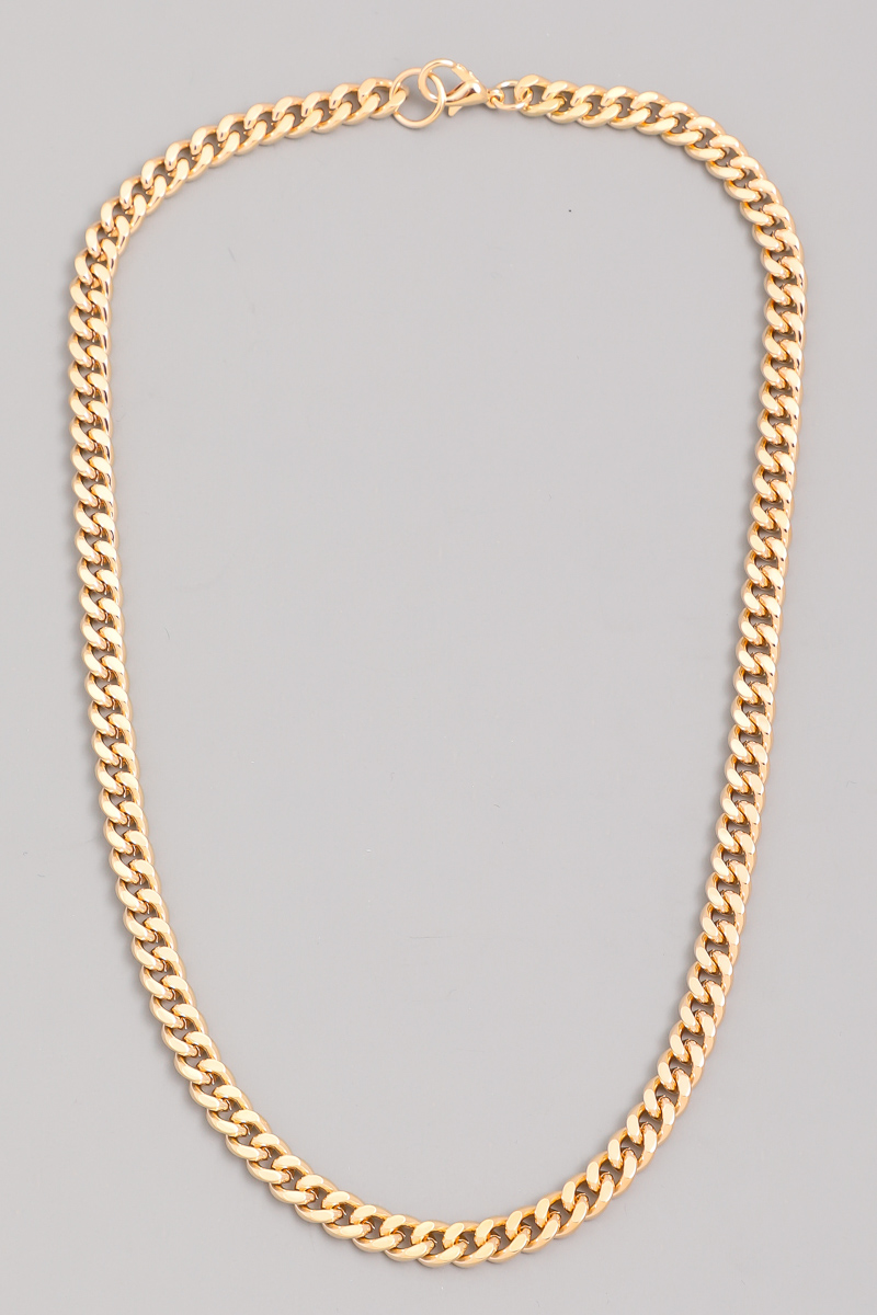 Lobster Clasp Curb Classic Chain Necklace
