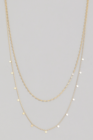 Dainty Layered Coin Choker Necklace