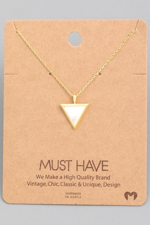 Iridescent Triangle Pendant Necklace