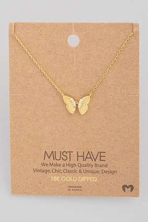 Butterfly Wings Pendant Necklace