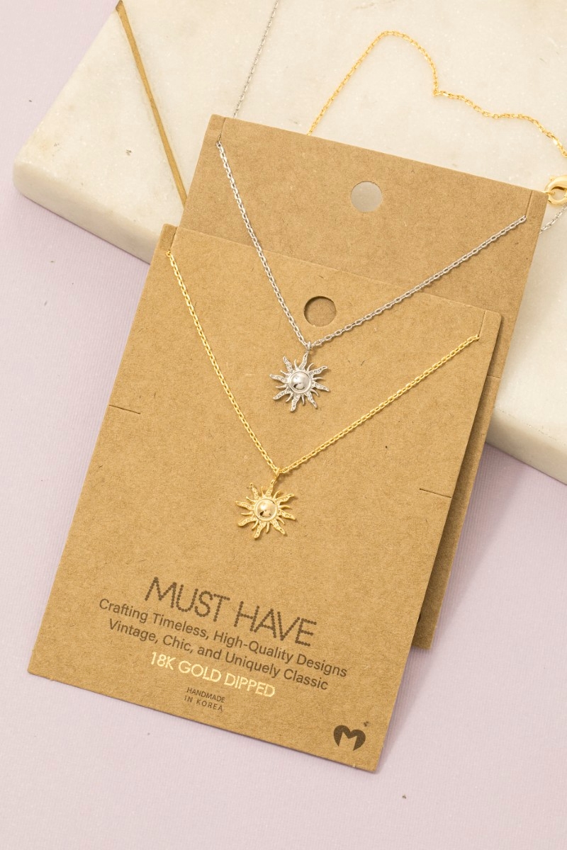 Mini Sun Pendant Necklace