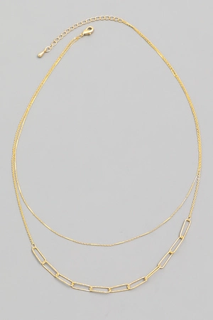 Dainty Chain Link Layered Necklace