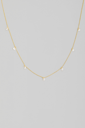 Multi Rhinestone Drop Necklace