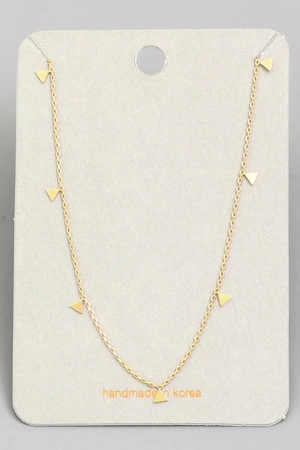 Dainty Chain Mini Triangle Necklace