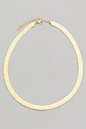 Wide Herringbone Necklace