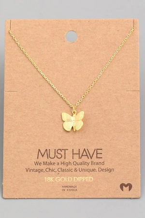 Mini Butterfly Pendant Necklace