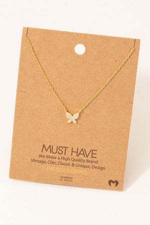 Mini Butterfly Charm Necklace