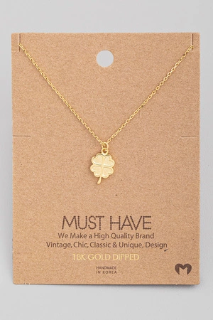 Mini Four Leaf Clover Pendant Necklace