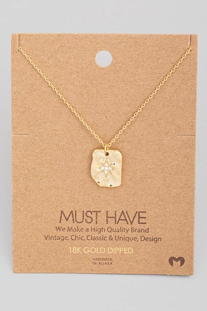 North Star Square Pendant Necklace