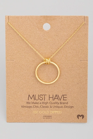 Dainty Circle Pendant Necklace