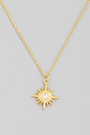 North Star Burst Pendant Necklace