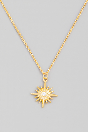 North Star Burst Pendant Necklace