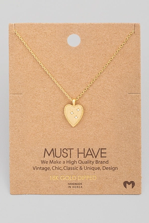 Heart Pendant Dainty Chain Necklace