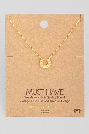 Mini Horseshoe Pendant Necklace