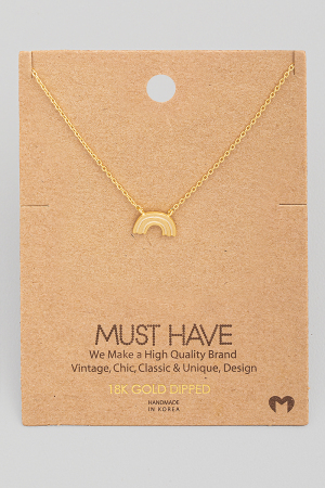 Mini Metallic Rainbow Pendant Necklace