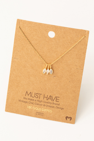 Marquise Charm Pendant Necklace