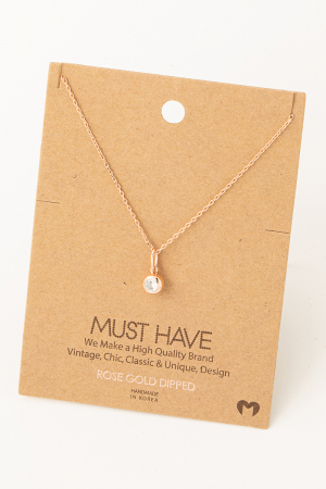 Dainty Gem Drop Necklace