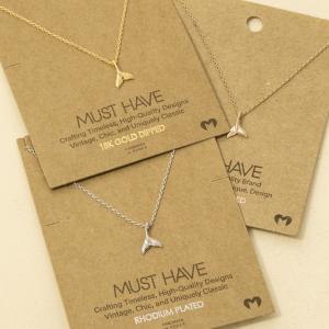 Whale Tail Pendant Necklace