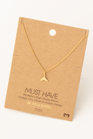 Whale Tail Pendant Necklace