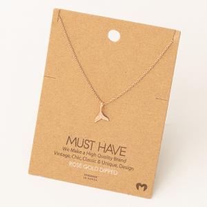 Whale Tail Pendant Necklace