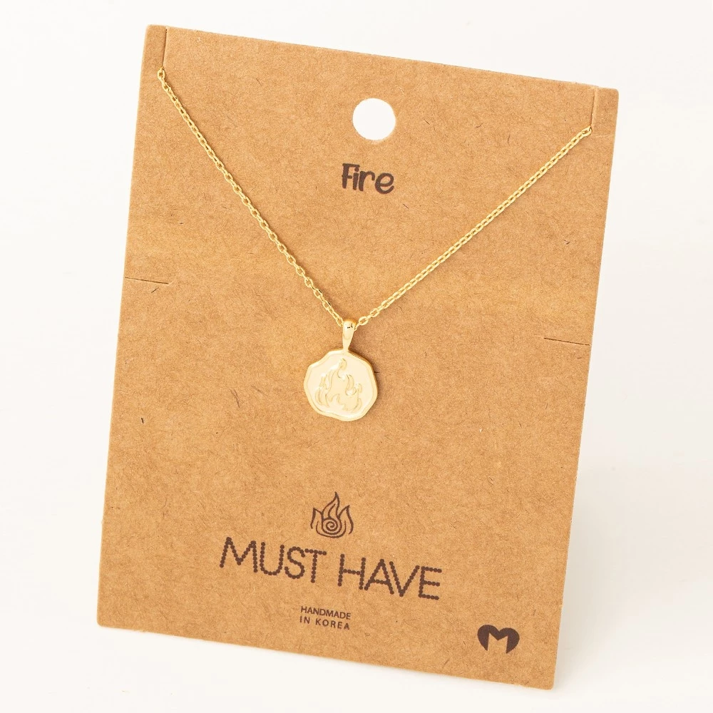 Fire Element Flame Pendent Necklace