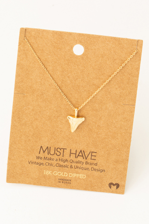Shark Tooth Pendant Necklace