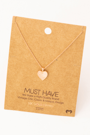 Heart Wave Pendant Necklace