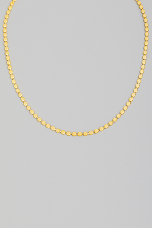 Metallic Bead Link Necklace