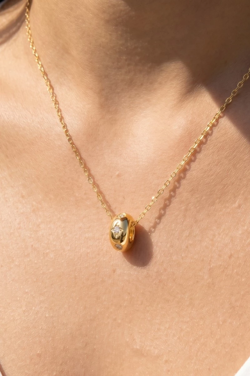 Mini Oval Pendant Necklace