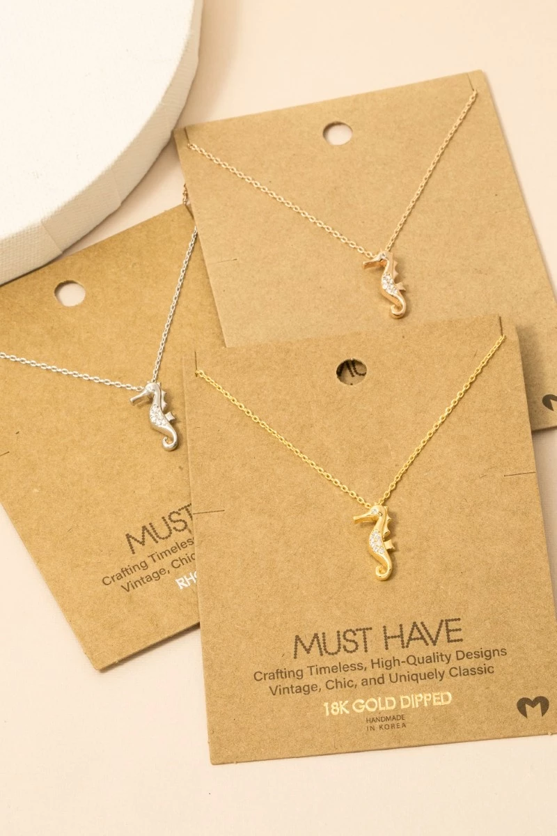 Mini Sea Horse Pendant Necklace