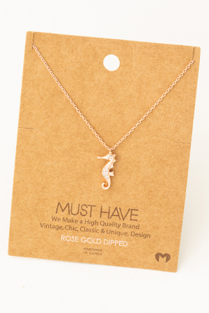 Mini Sea Horse Pendant Necklace