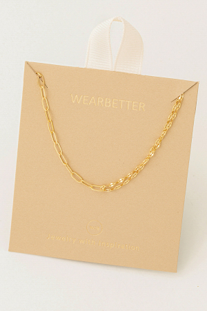 Dainty Two Type Chain Necklace