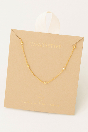 Dainty Saturn Chain Link Necklace