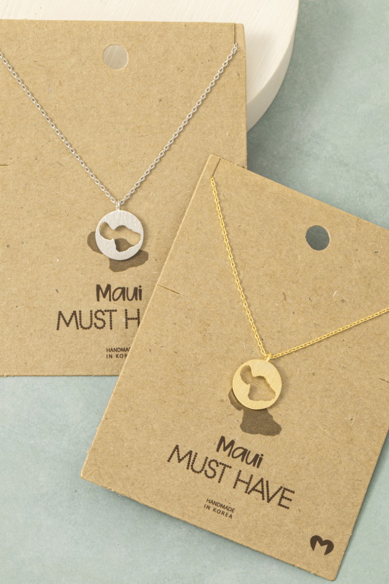 Maui Island Coin Pendant Necklace